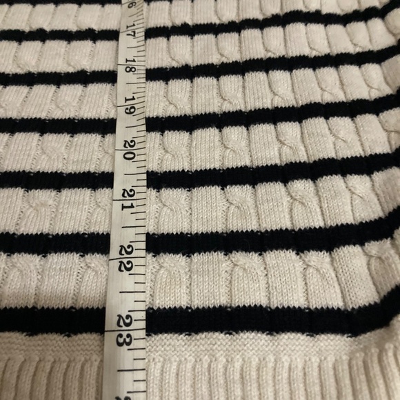 Croft & Barrow Women’s Striped V-Neck Sweater - Picture 3 of 4